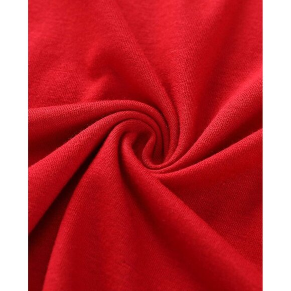 🆕Women Red Cotton Blend Valentine's Day Sweatshirt Love Heart Funny Teen Shirt - Picture 6 of 6